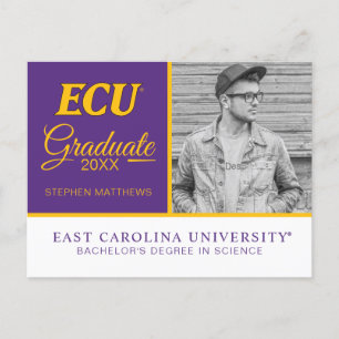Cartão Postal De Anúncio Universidade do Leste da Carolina   Logotipo da EC