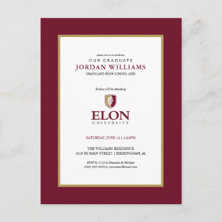 Cartão Postal De Anúncio Universidade Elon | Graduação