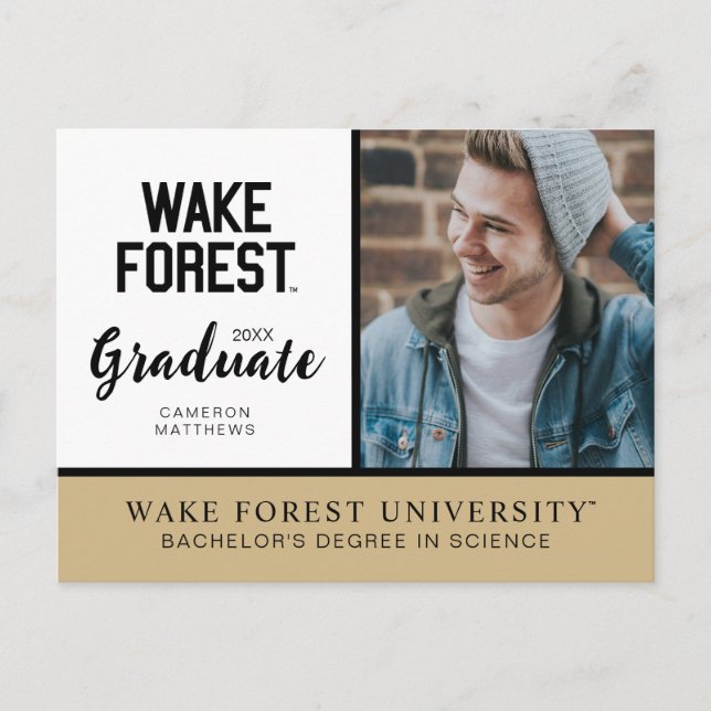 Cartão Postal De Anúncio Universidade Wake Forest | Wake Forest (Frente)