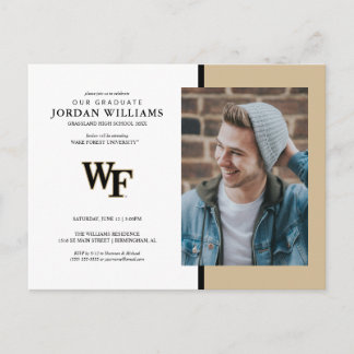 Cartão Postal De Anúncio Universidade Wake Forest | WF