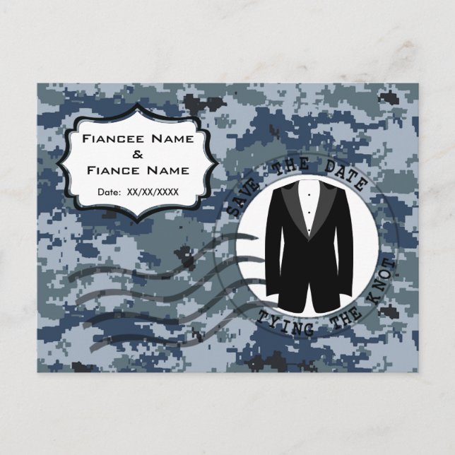 Cartão Postal De Anúncio USN Marinha Salve a Data & Smoking (Frente)