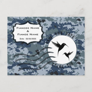 Cartão Postal De Anúncio USN Navy Salve o Dia & Amorinhos