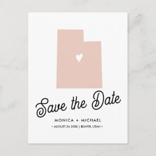 Cartão Postal De Anúncio UTAH State Destination Wedding ANY COLOR