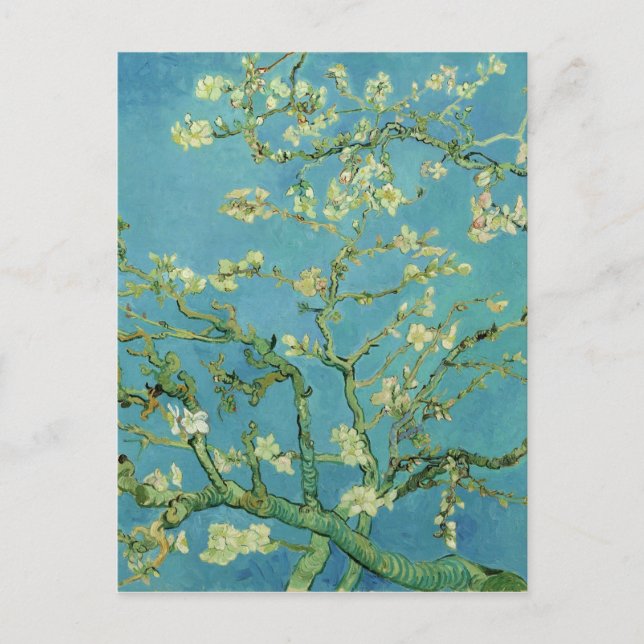 Cartão Postal De Anúncio Van Gogh | Almond Blossom | Novo Endereço (Frente)