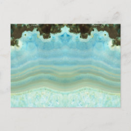 Cartão Postal De Anúncio Vazio Elegante Crystal Blue Salve a Parte de Data