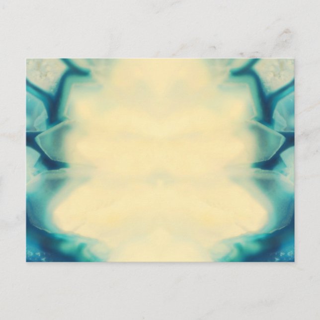 Cartão Postal De Anúncio Vazio Elegante Elegante Azul Elegante Salvar Data (Frente)