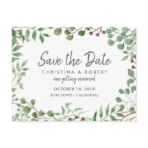 Verde Botânico | Folha | Salvar a data