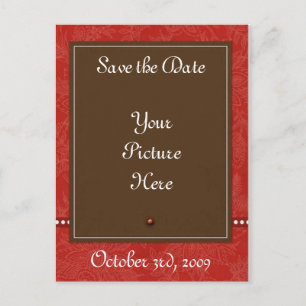 Cartão Postal De Anúncio Vermelho de Brown n