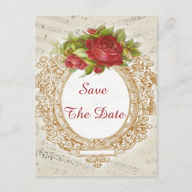 Cartão Postal De Anúncio Vintage 95th Birthday - Folha de Música do Quadro  (Frente)