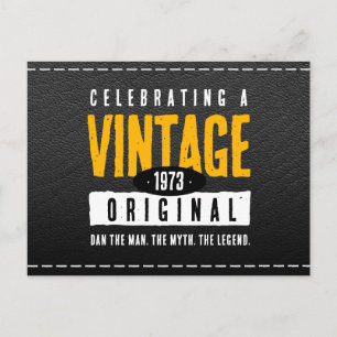 Cartão Postal De Anúncio Vintage - Ano de Nascimento do Couro Negro Origina