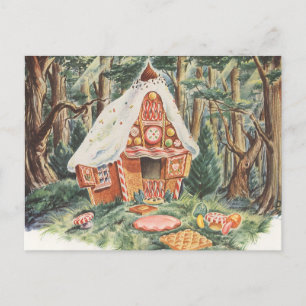 Cartão Postal De Anúncio Vintage Change Address, Hansel e Gretel House