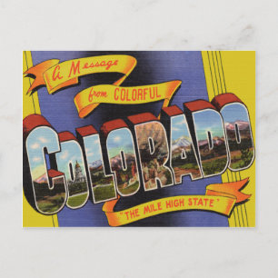 Cartão Postal De Anúncio Vintage Colorado