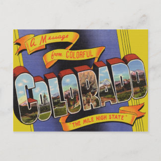 Cartão Postal De Anúncio Vintage Colorado