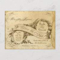 Vintage Elegant Calliografia Casamento Salva as Da