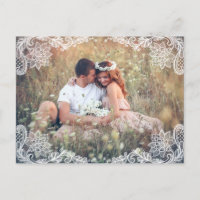 VINTAGE LACE PHOTO SALVAR DATA POSTCARTÃO