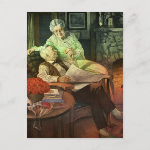 Cartão Postal De Anúncio Vintage Love, Romance, Romântico, Salve a Data