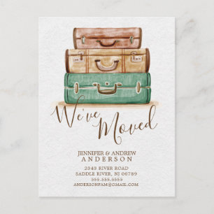 Cartão Postal De Anúncio Vintage: Mudamos a placa de Posto de lançamento