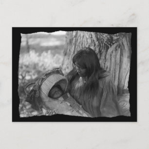 Cartão Postal De Anúncio Vintage Native American Apache Mulher