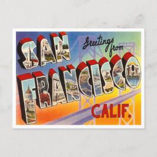 Cartão Postal De Anúncio Vintage San Francisco