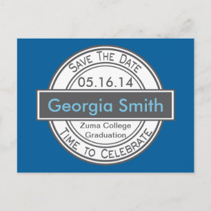 Cartão Postal De Anúncio Vintage Style Sign Save The Date Graduation (Sinal