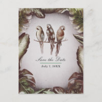 Vintage Tropical Tiki Birds Parrots Salvar Data