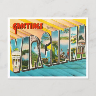 Cartão Postal De Anúncio Vintage Virgínia