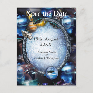 Cartão Postal De Anúncio Visitantes espaciais da Galáxia