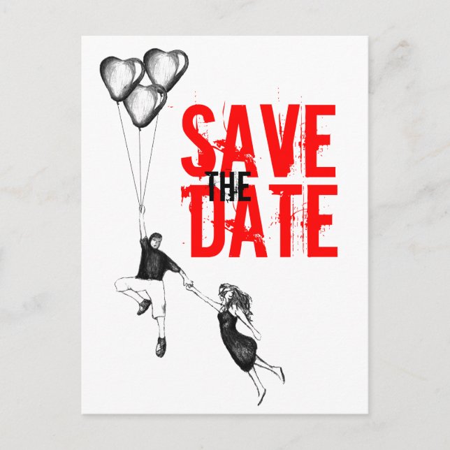 Cartão Postal De Anúncio Voando longe com amor (Frente)