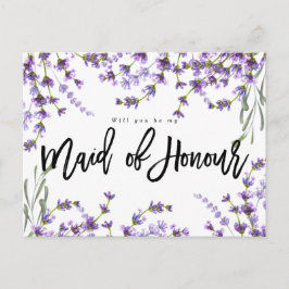 Cartão Postal De Anúncio você será minha empregada doméstica da lavanda do