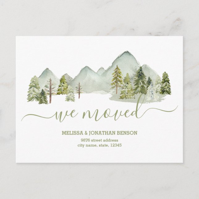 Cartão Postal De Anúncio We Moved New Home Address Announcement Postcard (Frente)