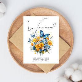 Cartão Postal De Anúncio Weve Movida Nova Borboleta de Endereços Movendo-se