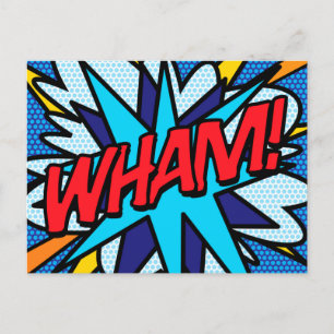 Cartão Postal De Anúncio WHAM Arte Pop de Quadrinhos Retrô Divertidos