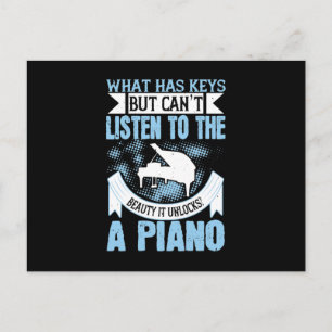 Cartão Postal De Anúncio What Has Keys But Can’T Listen To The Beauty