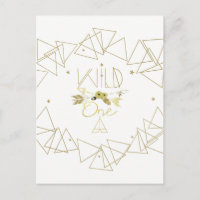 Wild One Dourado Triângulos Geométricos Modernos S