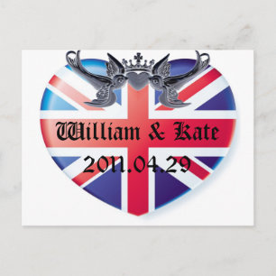 Cartão Postal De Anúncio William & Kate 2011.04.29 Salve A Data