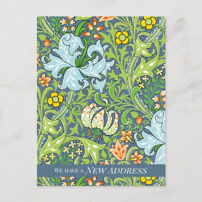 Cartão Postal De Anúncio William Morris Golden Lily CC1223 Móvel (Frente)