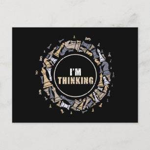 Cartão Postal De Anúncio Xadrez do Nerd do Xadrez do Xadrez em Lover