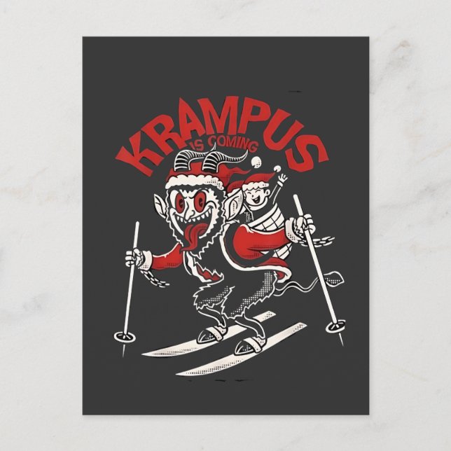 Cartão Postal De Anúncio Xmas Gruss Vom Krampus (Frente)