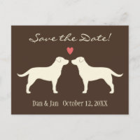 Yellow Labrador Retrievers Wedding Date (Salvar da