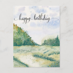 Cartão postal de aquarela para ele, Campos de aqua