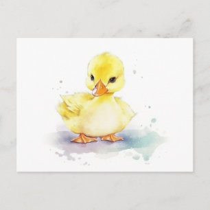 Cartão postal de aquarela Patozinho 2