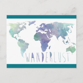 Cartão Postal de Aquarela Wanderlust
