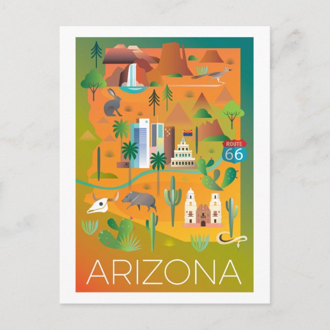 Cartão postal de arizona (Frente)
