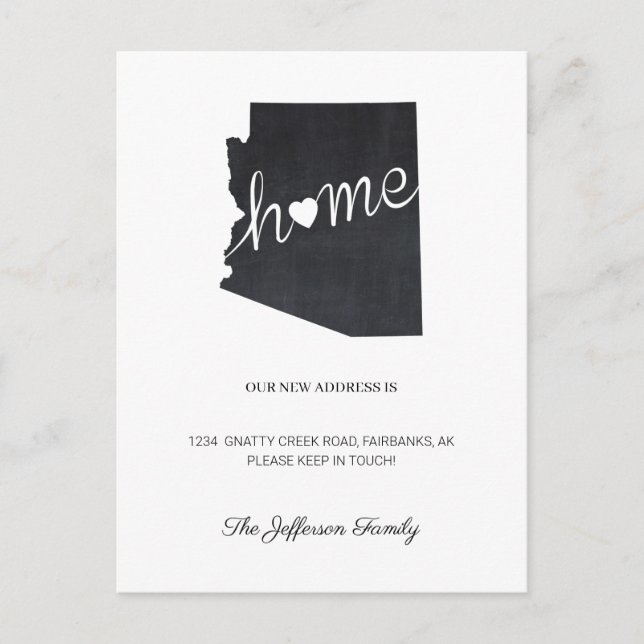 Cartão-postal de arizona de anúncio de movimentaçã (Frente)