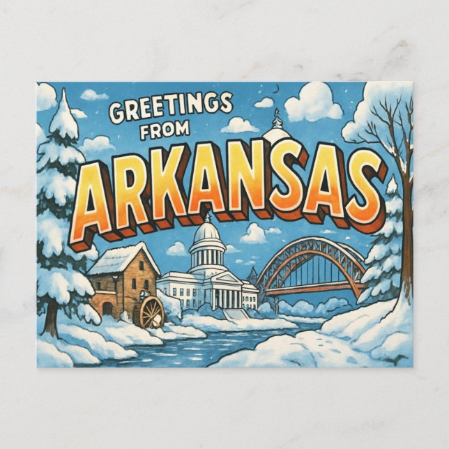 Cartão postal de ARKANSAS (Frente)