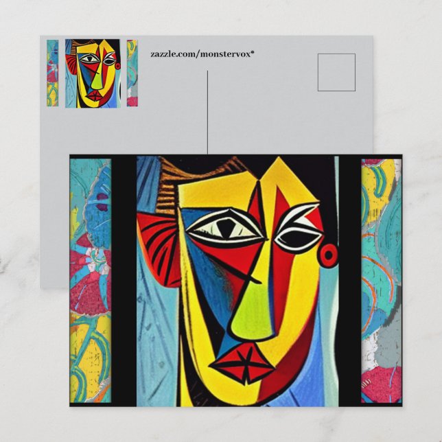 Cartão postal de Arte Abstrata (Frente/Verso)