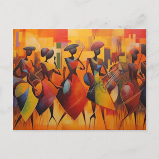 Cartão Postal de Arte Africana de Mulheres Zambian
