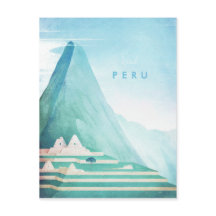 Cartão Postal de Arte - Cartaz de Viagem Antigo do