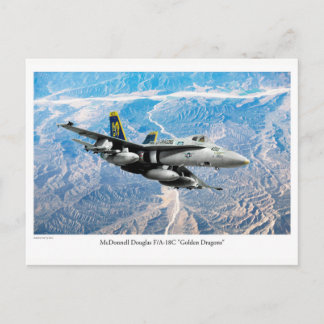 Cartão postal de arte da aviação "F/A-18 Hornet"