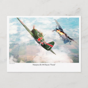 Cartão postal de arte da aviação "Nakajima Ki-84疾風